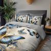 3Pcs Elegant Blue Butterfly Floral Bedding Duvet Cover Set Butterfly Floral Bedding Quilt Set Butterfly Themed Bed