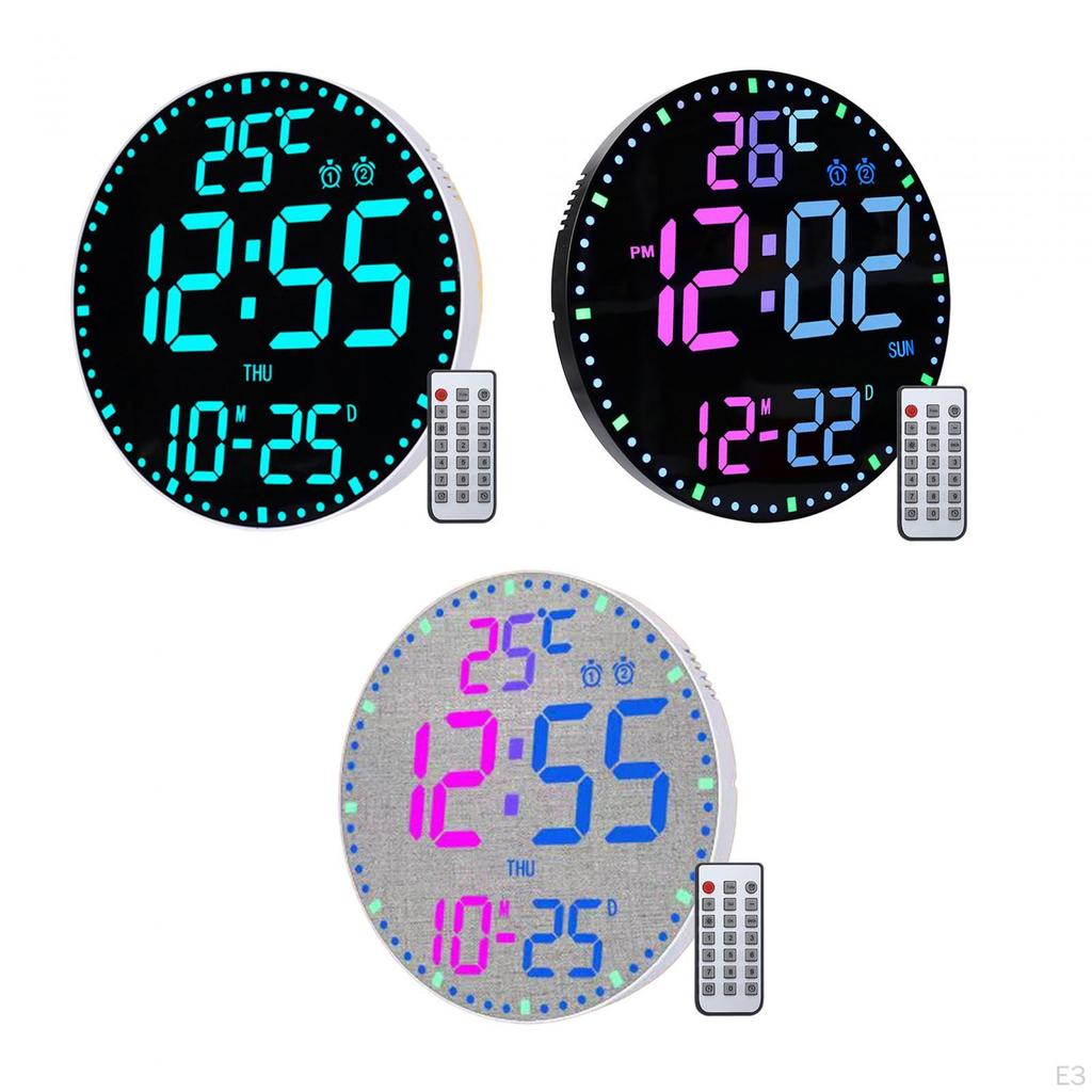 11.6 Inch Large Digital Wall Clock, with Remote Alarm Countdown, 12/24 H Timer,