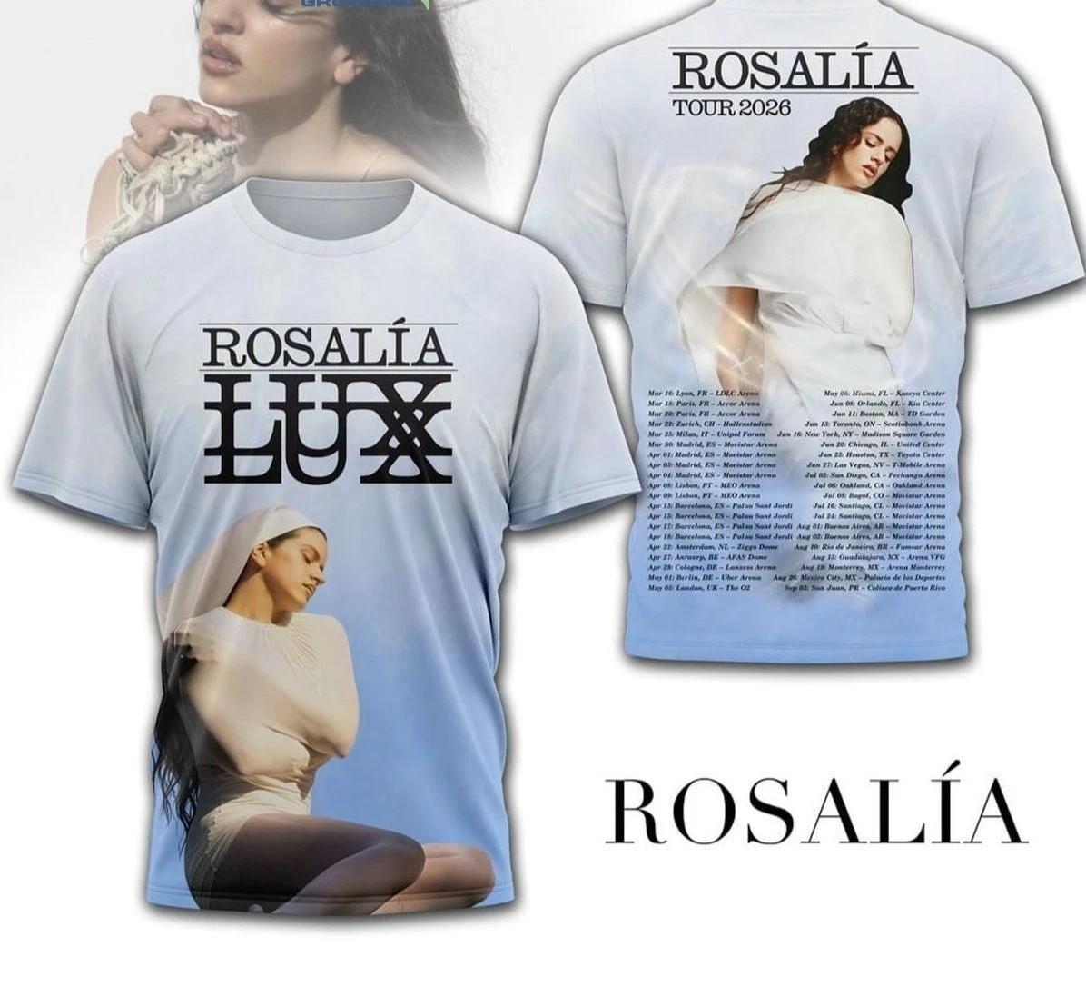Rosalia Lux Tour 2026 3D T-Shirt Fullsize S-5XL Gift For Fan PP2900 S