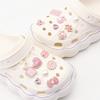 Set Diamond Butterfly Rhinestone Detachable Chain Buckle Pink Shoe Flower Set Creative DIY Pearl Shoe Charms Shoe Decoration