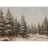 Vintage Winter Snow Scenery Pine Tree Posters and Prints Canvas Printing Wall Art Picture for Living Room Home Decoration