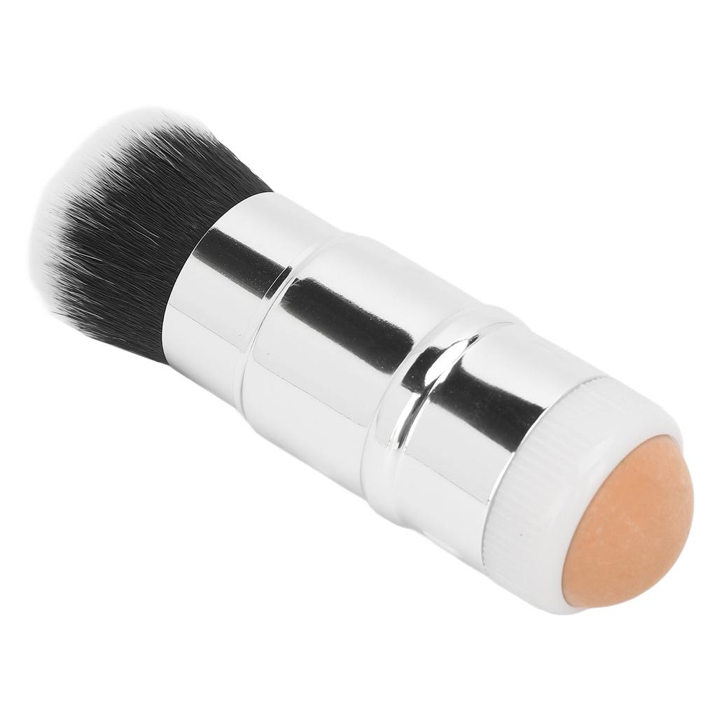 2 in 1 Face Oil Absorbing Roller Double Headed Foundation Brush Volcanic Stone Oil Control Roller Brown