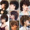 MISS WIG Estensioni sintetiche dei capelli Mohawk ricci crespi Pezzi di capelli colorati con clip per le donne Party