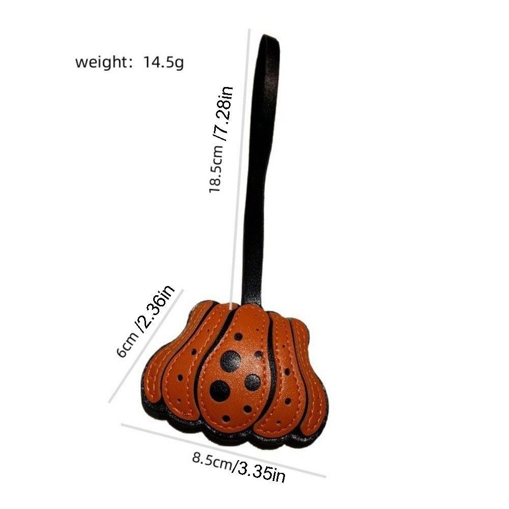 Polka Dot Pumpkin Keychain Solid Color Beg Accessories Gift Halloween Bag Pendant Bag Charm