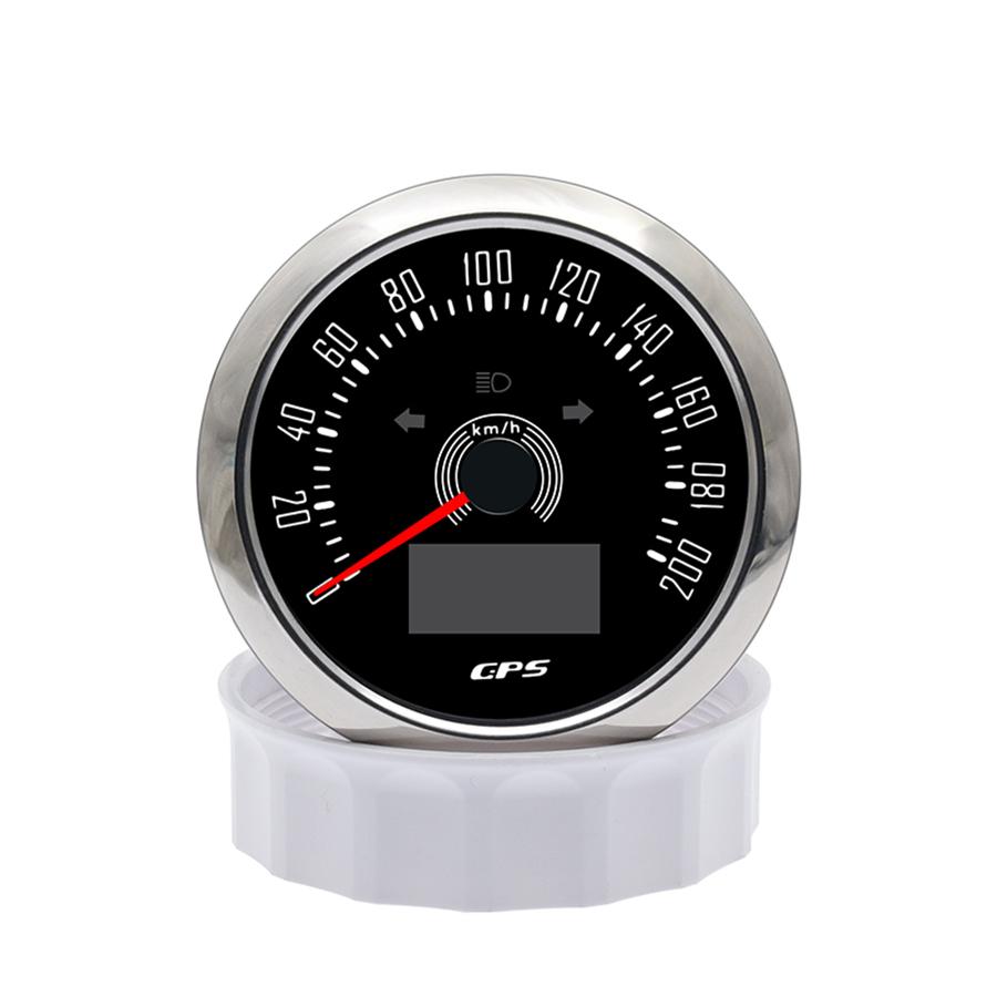 Motorcycle 3in1 GPS Speedometer 85mm W/ COG TRIP Total Mileage & 7 Color Backlit