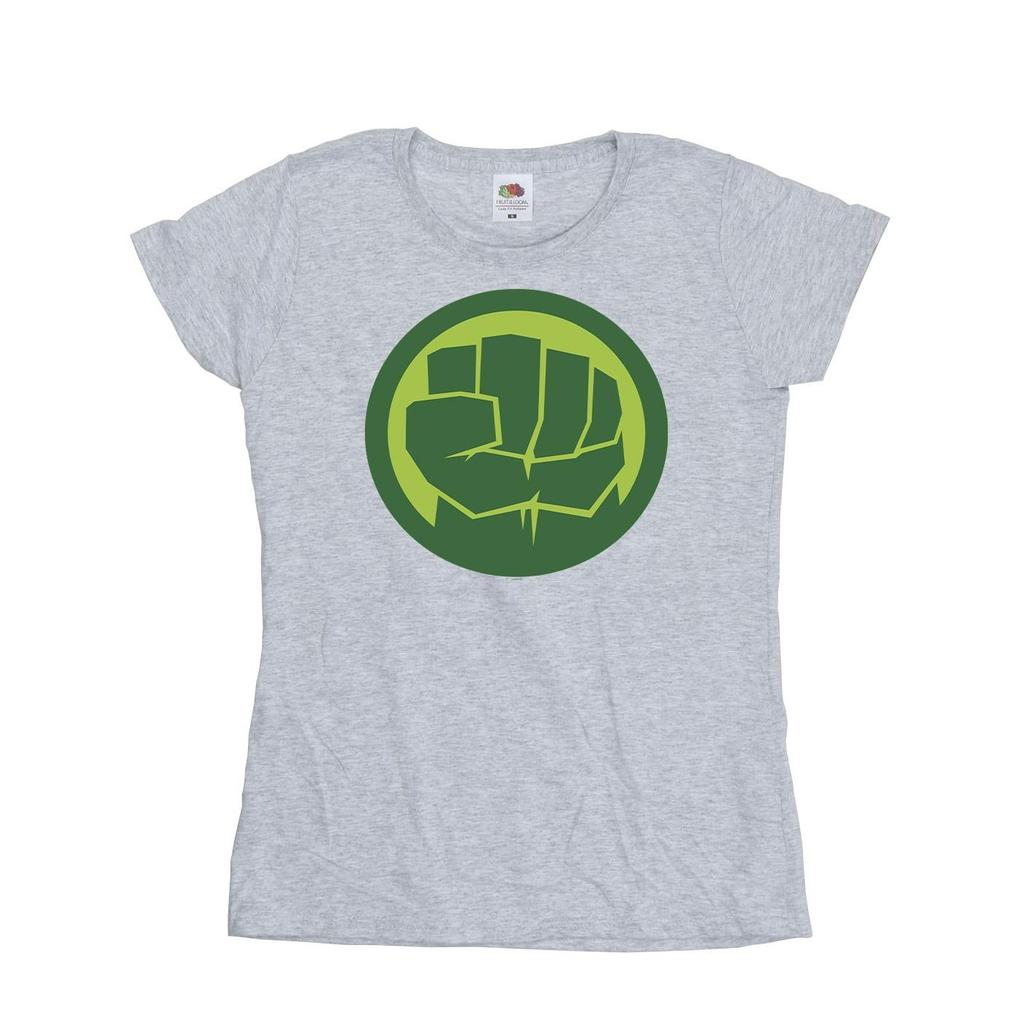 Marvel Womens/Ladies Hulk Chest Logo Cotton T-Shirt