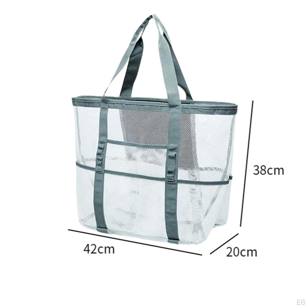 Beach Tote Foldable Mesh Bag for Women Men Vacation Essentials Travel