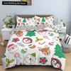 Merry Christmas King Queen Duvet Cover XMAS Bedding Set for Kid Santa Claus Quilt Cover Cartoon 2/3pcs Polyester Comforter Cover