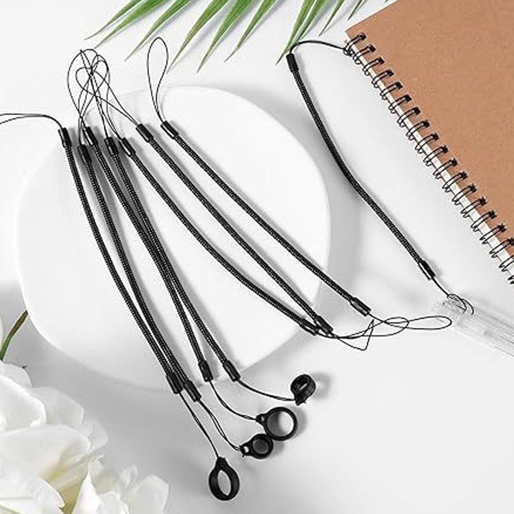 8pcs Retractable Stylus Tether Coil Pen Leash Lightweight Pen Lanyard  Tablet