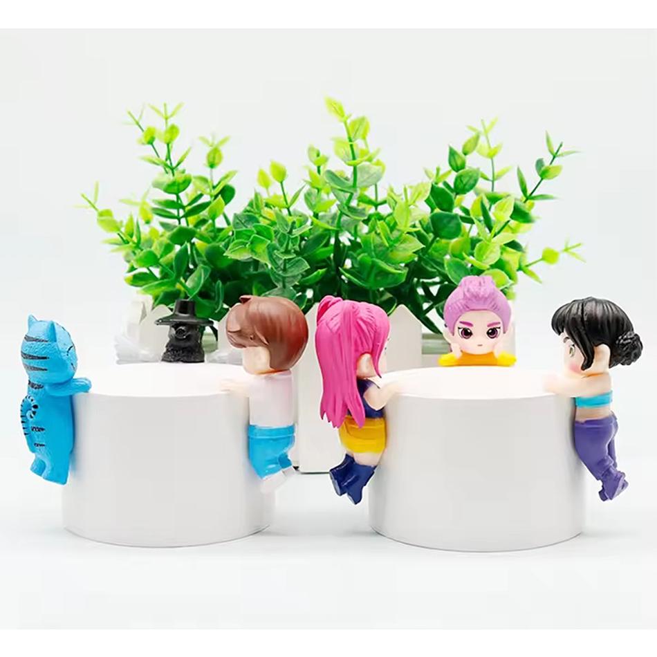 12pcs/Set Kpop Demon Hunters Action Figure Toy Derpys Tiger Rumi Mira Zoey Sussy Figurine Blind box Doll For Fans Gift