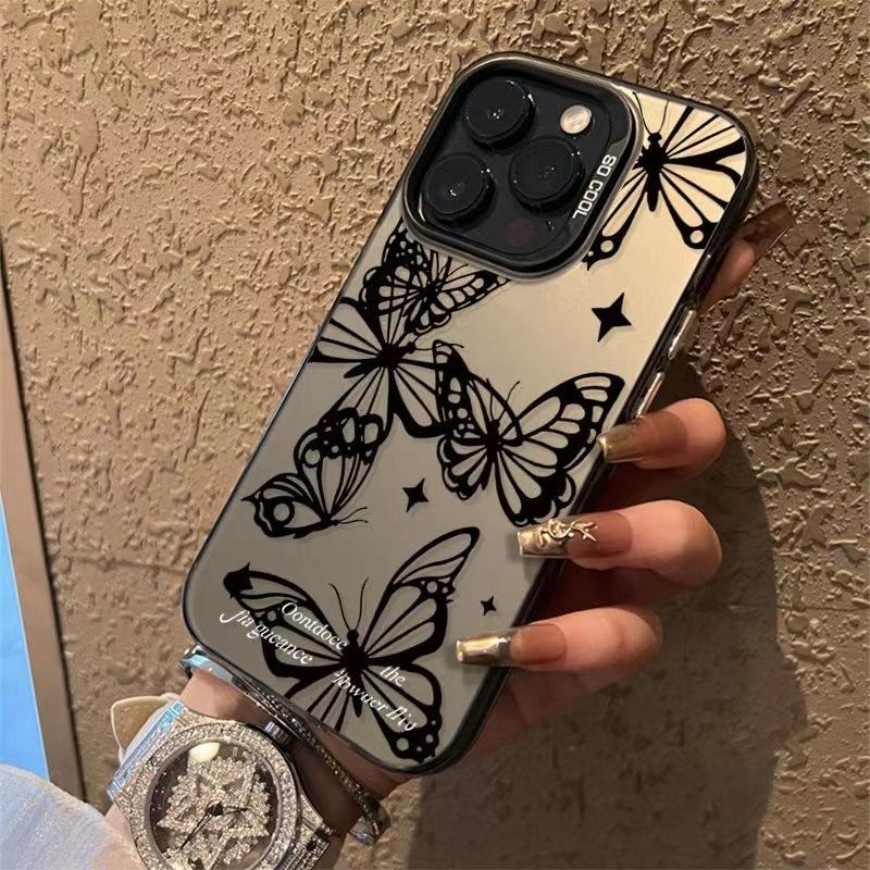 Sketch butterfly metal button for apple 16promax mobile phone case iphone14/12/11xsmax tide x