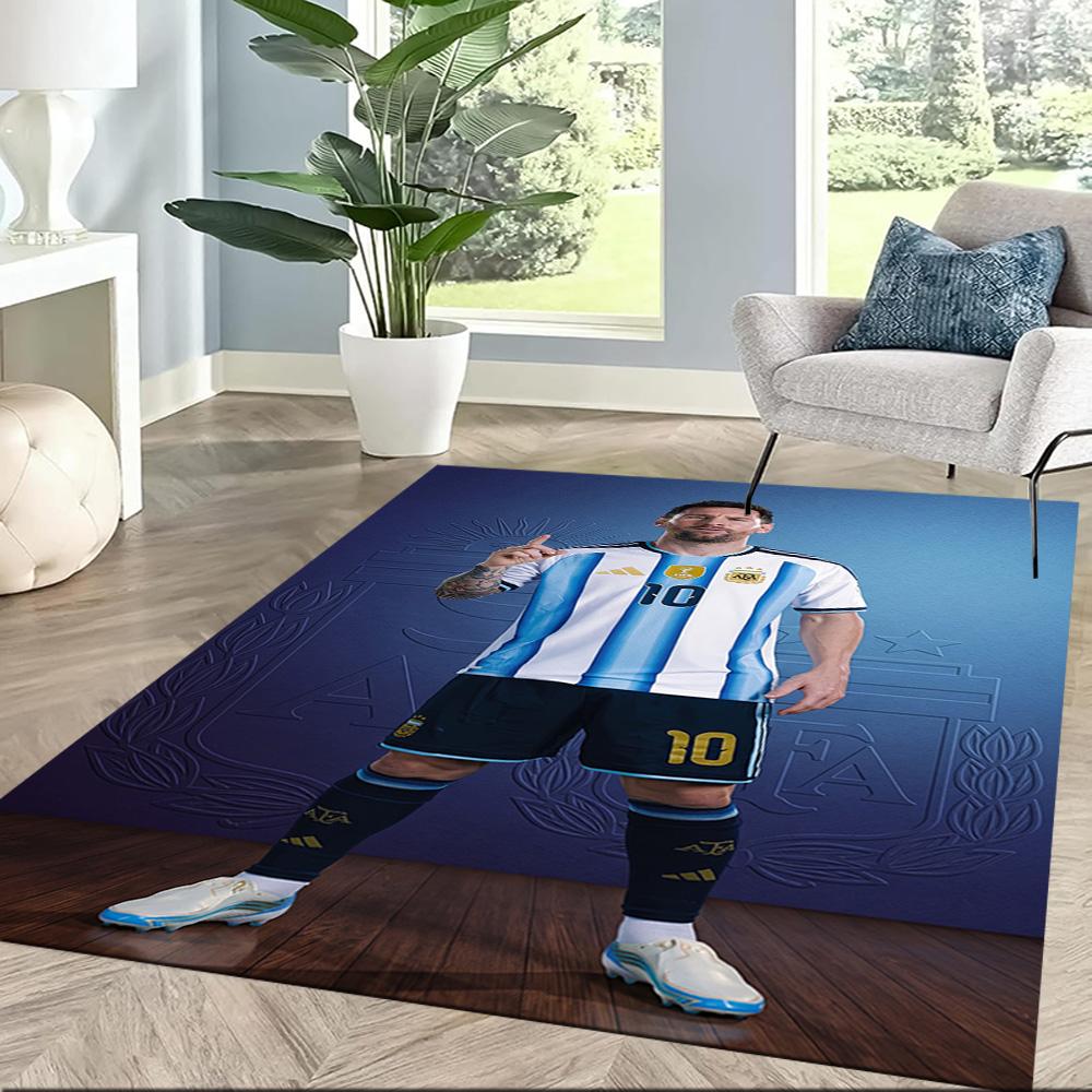 Messi 41 Floor Mat Design for Playrooms Game Room Study room Living Rooms Anti-slip Rug Anime Office Decor
