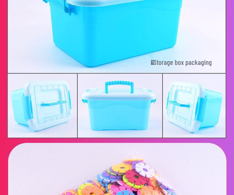 Extra Large 8cm Thick Snowflake Interlocking Building Blocks for Kids Ages 3-6