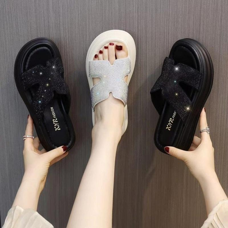 Casual sandals 2024 women's summer new fashion sandals women's muffin bottom platform cross retro Roman shoes