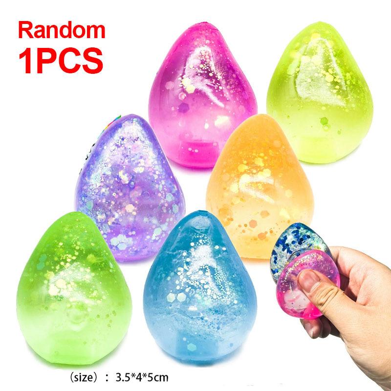 

Water Drop Maltose Stress Relieving Ball Pinching Toy Soft Transparent Silicone Stress Relief Squeeze Adult Kids Toy Ball No Box