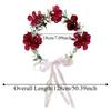 Bohemia Style Bride Garland Simulation Flower Headwear Wreath Headband Adjustable Hair Ornaments Seaside Vacation Headdress