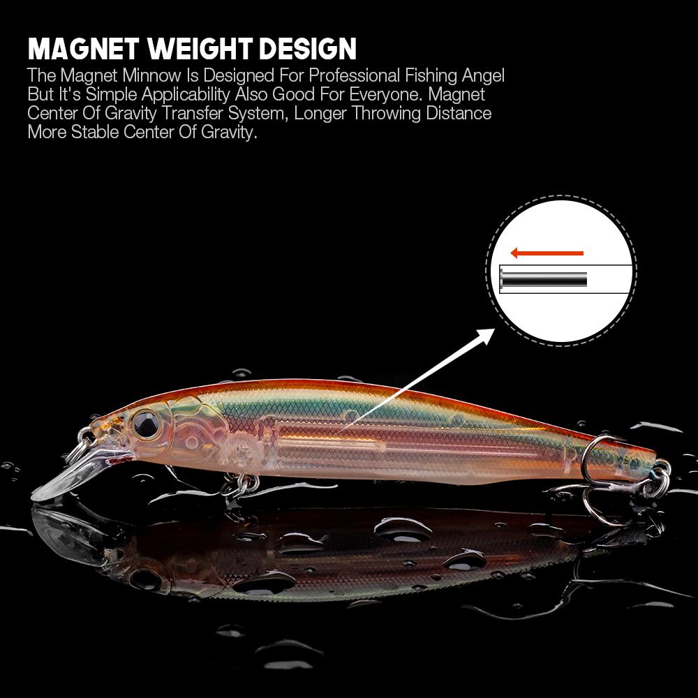 Minnow Fishing Lure 85mm 8g 110mm 18g Long Casting Magnet Fish Bait Floating Artificial Bait Crankbaits Fishing Goods