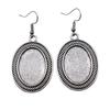 Ovale Cabochon Base Hængeøreringe DIY Foto Smykke Tilbehør Håndlavede Gaver
