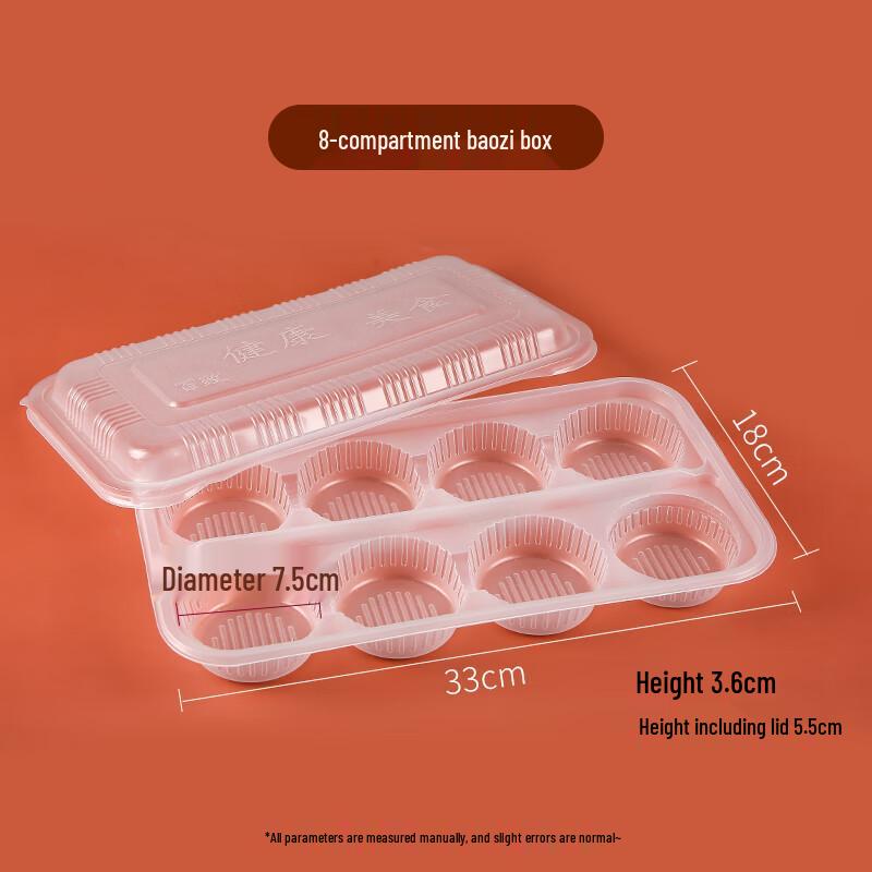 Disposable 8-Compartment Food Containers