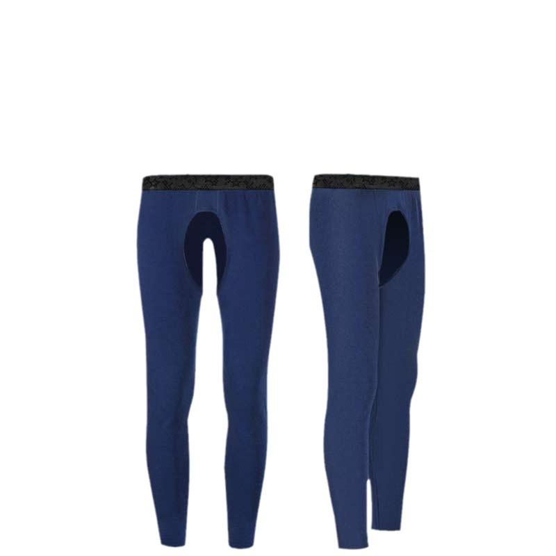 Leggings Thermiques Homme en Coton à Entrejambe Ouvert - Fins, Coupe Moulante pour Personnes d'Âge Moyen et Âgées, Automne/Hiver