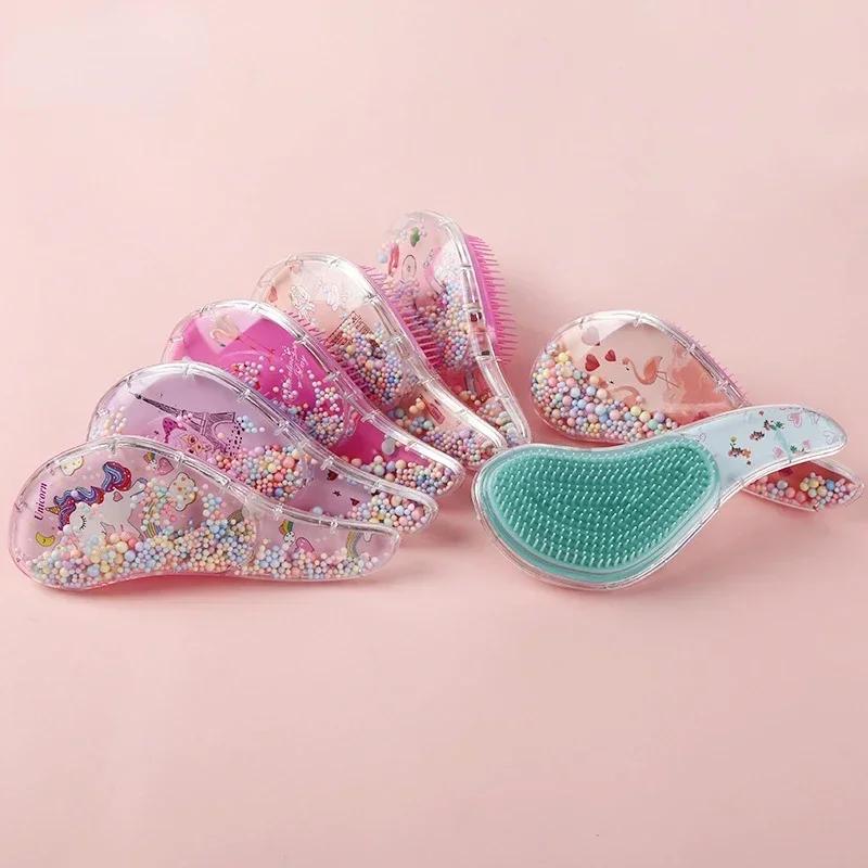 Kids Hair Brush  Anti-knot Massage Hair Comb Cartoon Children Cute Hairdressing Comb Small TT Hair Care Comb