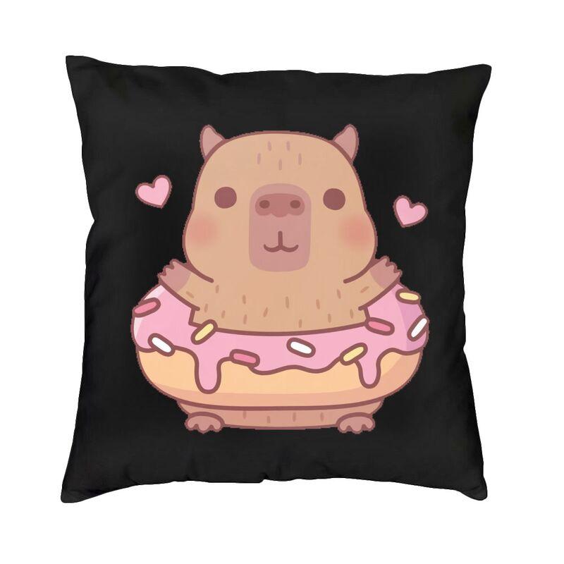 Capybara Yuzu Onzen Bath Pattern Square Pillow Case Home Decorative Cushion Cover Throw Pillow For Car Double-Sided Printing