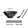 Japanese Ceramic Ramen Bowl Set: Large Retro Conical Hat Design Soup & Noodle Bowl with Plate