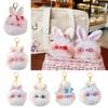 Cute Rabbit Charm Keychains Couple Keyholder Cartoon Mini Plush Animal Keyring
