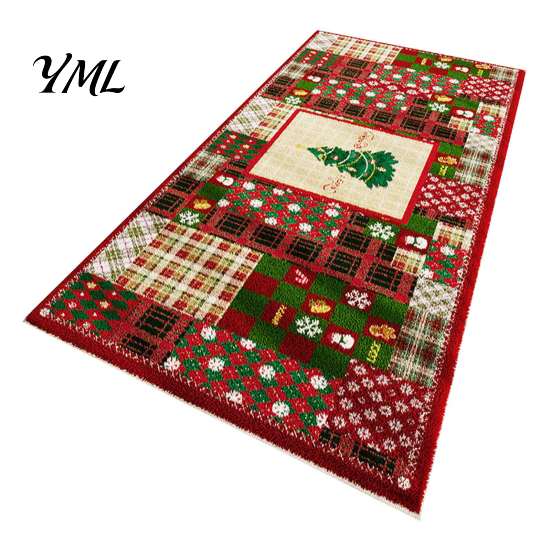 Holiday Area Rug for Living Room Christmas Bedroom Rug, Soft Imitation Cashmere Non-Slip Washable Festive Easy Care Floor Runner Entryway, Room,