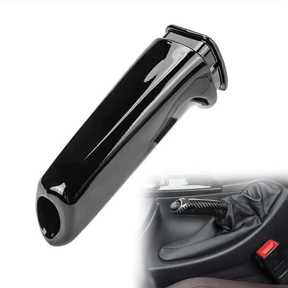 Car Handbrake Grips Protective Cover For BMW 1 2 3 4 Series GT E46 E90 E92 E60 E39 F30 Carbon Fiber Texture Handbrake Cover N5T3