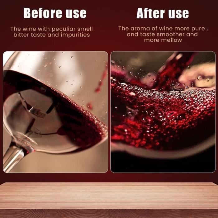 Aérateur de vin - aikaro - 5 pièces - filtre intégré - design contemporain - pratique