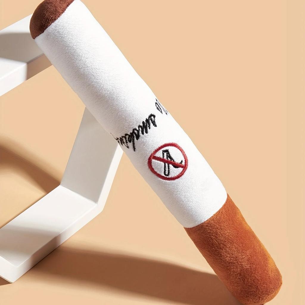 Cigarette Design Pet Plush Toy No Smoking Pet Plush Cigarette ShapeToy Cool Dogs Relaxing Toys For Dogs Cats