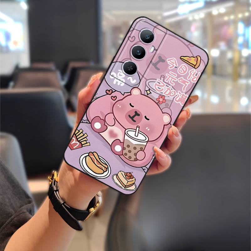 Dirt-resistant Phone Pouch Phone Case For Realme C65 Anti-dust Silicone Durable Soft case Cartoon Protective Couple Cute
