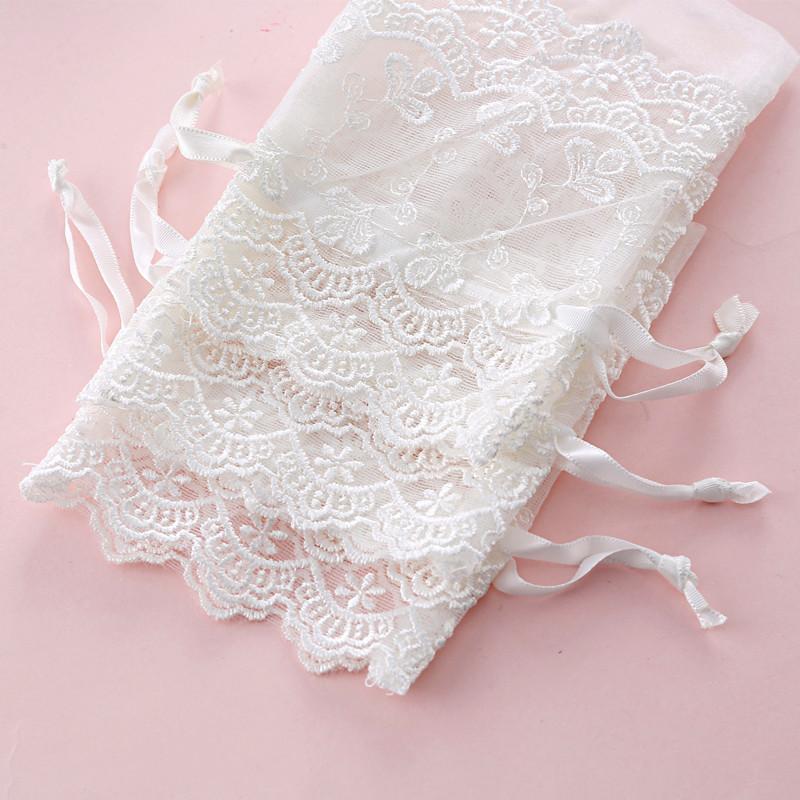 

10x14 см белые цветочные кружевные сумки из органзы на шнурке, 10 шт., сумка для хранения ювелирных изделий, вечерние женские сумки для подарков на день рождения 10pcs&10x14cm