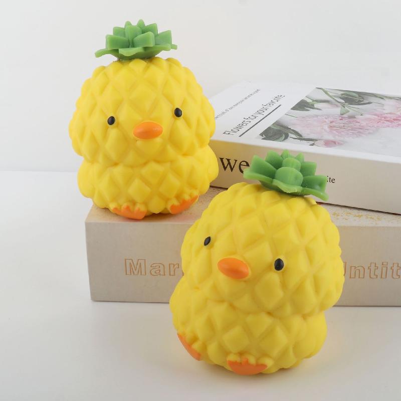 Creative Novelty Kawaii Pineapple Duck Fidgeting Kids Baby Toy Cute Ornament Artifact Slow Rebound Kids Birthday Present Sensory