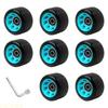A1A2 Skateboard Wheel with Bearings, Roller Skate Wheels Set Double Row Roller Skate Accessory Quads Skate Replacement Wheel