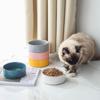 קערת האכלה לחיות מחמד בצבע סוכריות נגד החלקה חיקוי קרמיקה קערת חתול קערת מזון לחתולים לכלבים חתולים