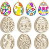 DIY Wooden Easter Egg Pendant Party Decorations