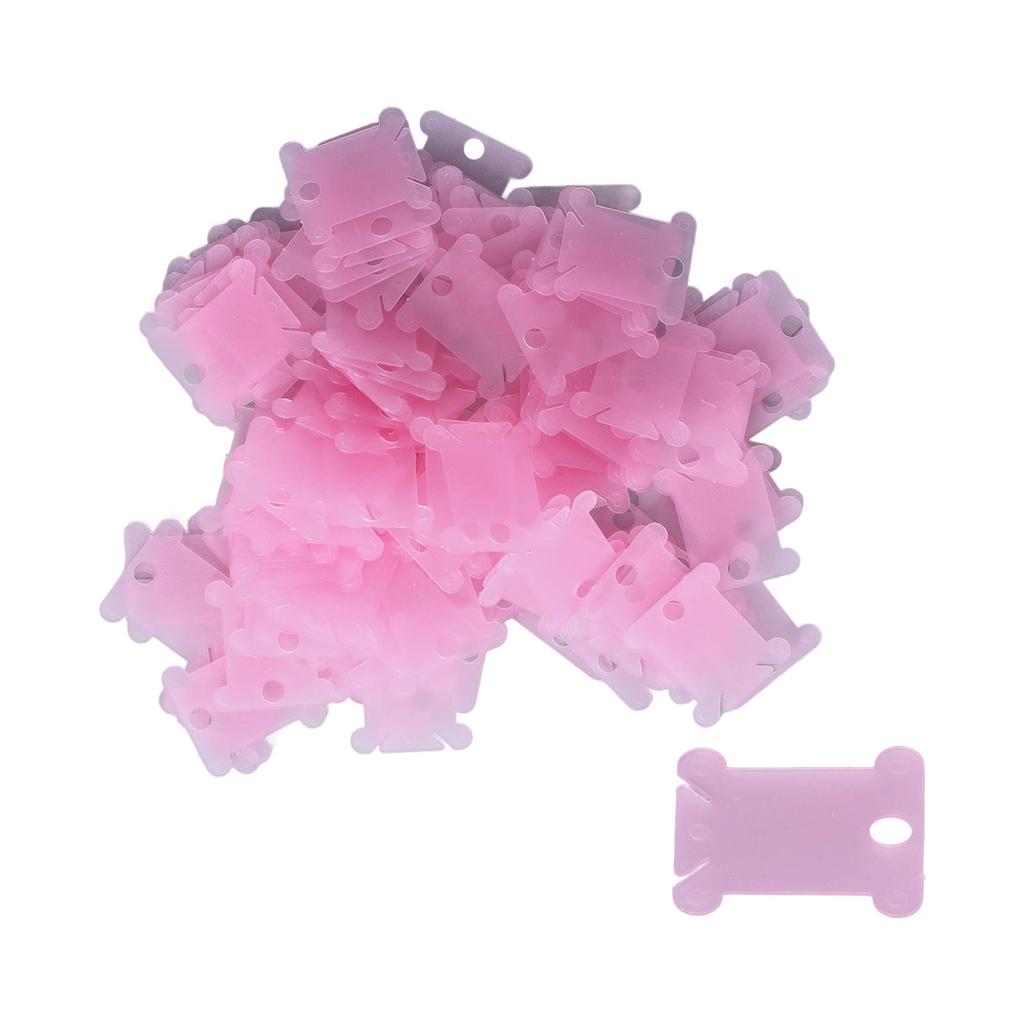 200Pcs Plastic Floss Bobbin Sorting Storage Function Beautiful Practical Household DIY Sewing Thread StoragePink
