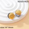 18K Gold Plated Titanium Steel Geometric Studs & Hoops Earring Set for Women - European & American Style
