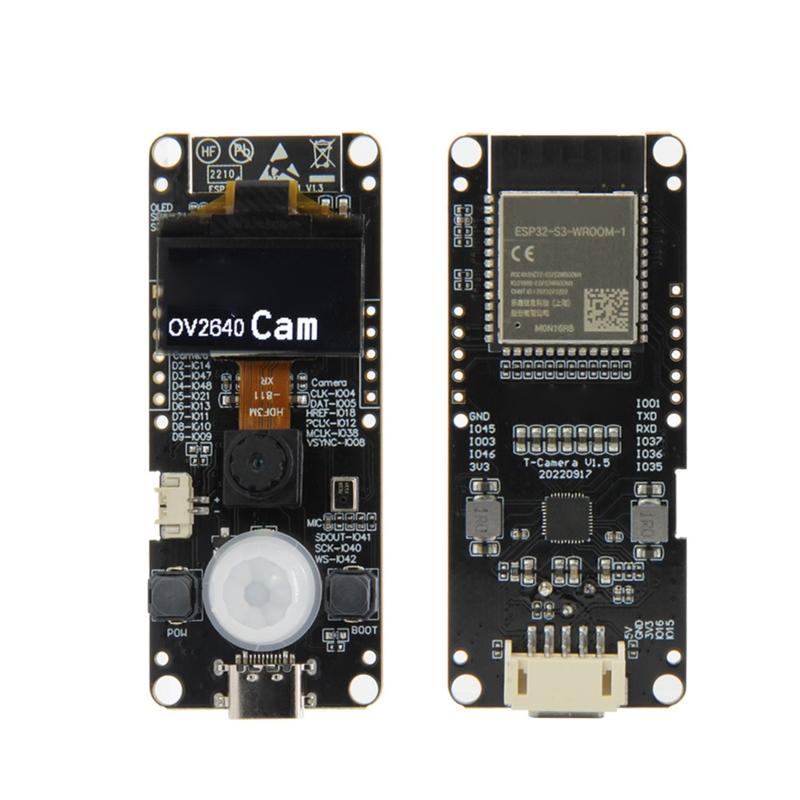 T-Camera-S3 ESP32-S3 Development Board WiFi Bluetooth-compatible Module 0.96-inch OLED Screen OV2640 Camera -Slot