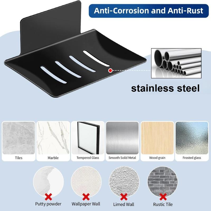 Drain and Moisture-proof Soap Rack Nail Free Installation Bathroom and Kitchen Universal Soap Storage Rack Bathroom Accessories