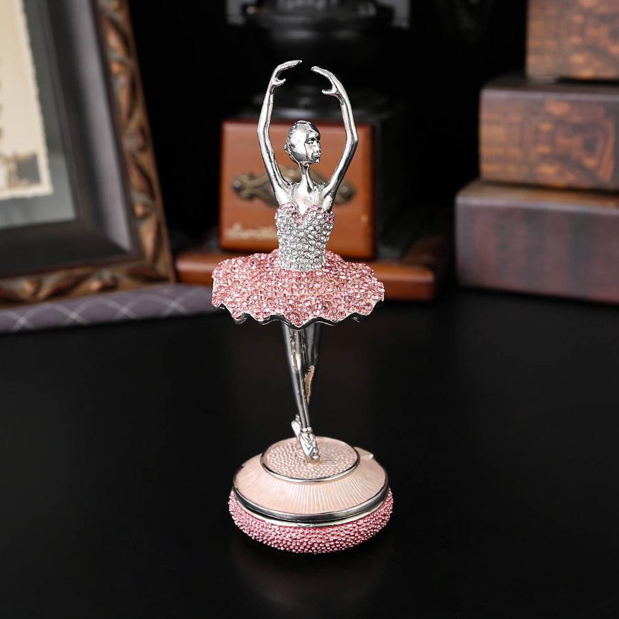 Ballet Girl Jewelry Box Delicate Ornament Storage Flip Anti-Dust Enamel Craft Jewelry Box Storage Box
