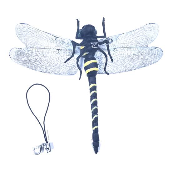 Künstliche Libellen-Dekoration mit Kordel/Anstecknadel Tragbar Outdoor Camping Mücken Fliegenabwehr Simuliertes 3D Libellenmodell Ornament Kinder Lernspielzeug