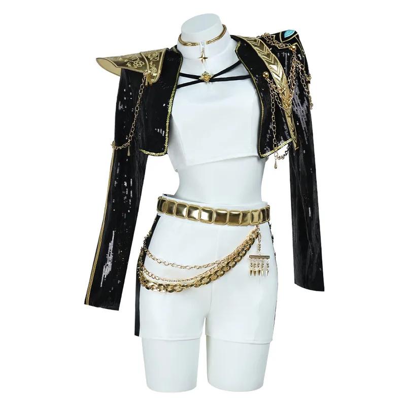 Cosplay de Disfraz para Niñas Ropa de Lentejuelas Ropa Brillante Atuendos de Escenario para Niñas Halloween Carnaval Fiesta de Cosplay Cosplay IRCJYE