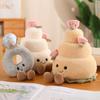 Kawaii Cartoon Cake Plush Doll High Quality Soft Stuffed Fruit Strawberry Wedding Cake Simulation Food Plush Toy Home Decor