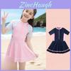 Costume da bagno intero per bambina stile vestito Poliestere Carino Principessa Costumi da bagno per bambini dai 2 ai 12 anni