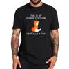 Fox T-Shirt Unisex This Is My Human I'm Really A Fox Funny Cute Animal Black 100% Baumwolle T-Shirt Slim Fit Streetwear