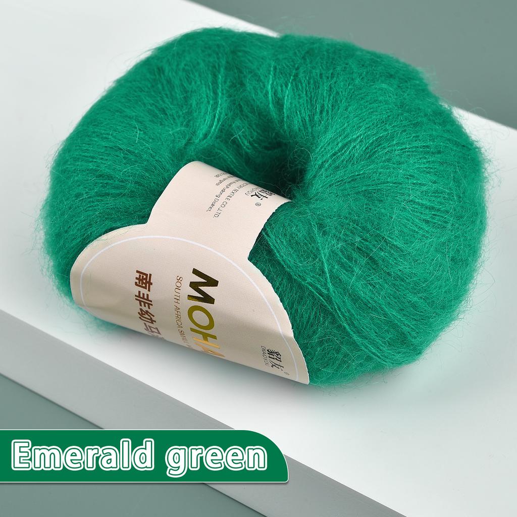 25g/Roll Soft Wool Knitting Cashmere Long Thin Yarn Roll Mohair Yarn DIY Hand Crochet Soft Mohair Cashmere Wool Knitting Yarn