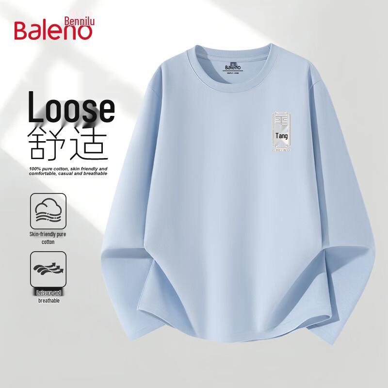 

Baleno Men s American Style Cotton Long Sleeve T-Shirt L